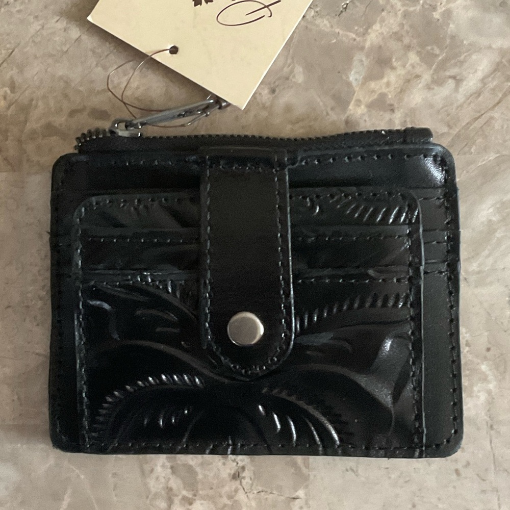 Patricia Nash Black Leather Card Holder - Picture 3 of 3